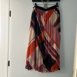 DANIEL RAINN: pleated two layer chiffon style skirt